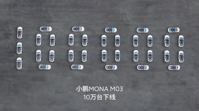 Xpeng Mona M03 hits 100,000 production milestone in 216 Days