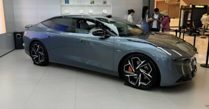 lynk & co z10 sedan front side blue dealers china